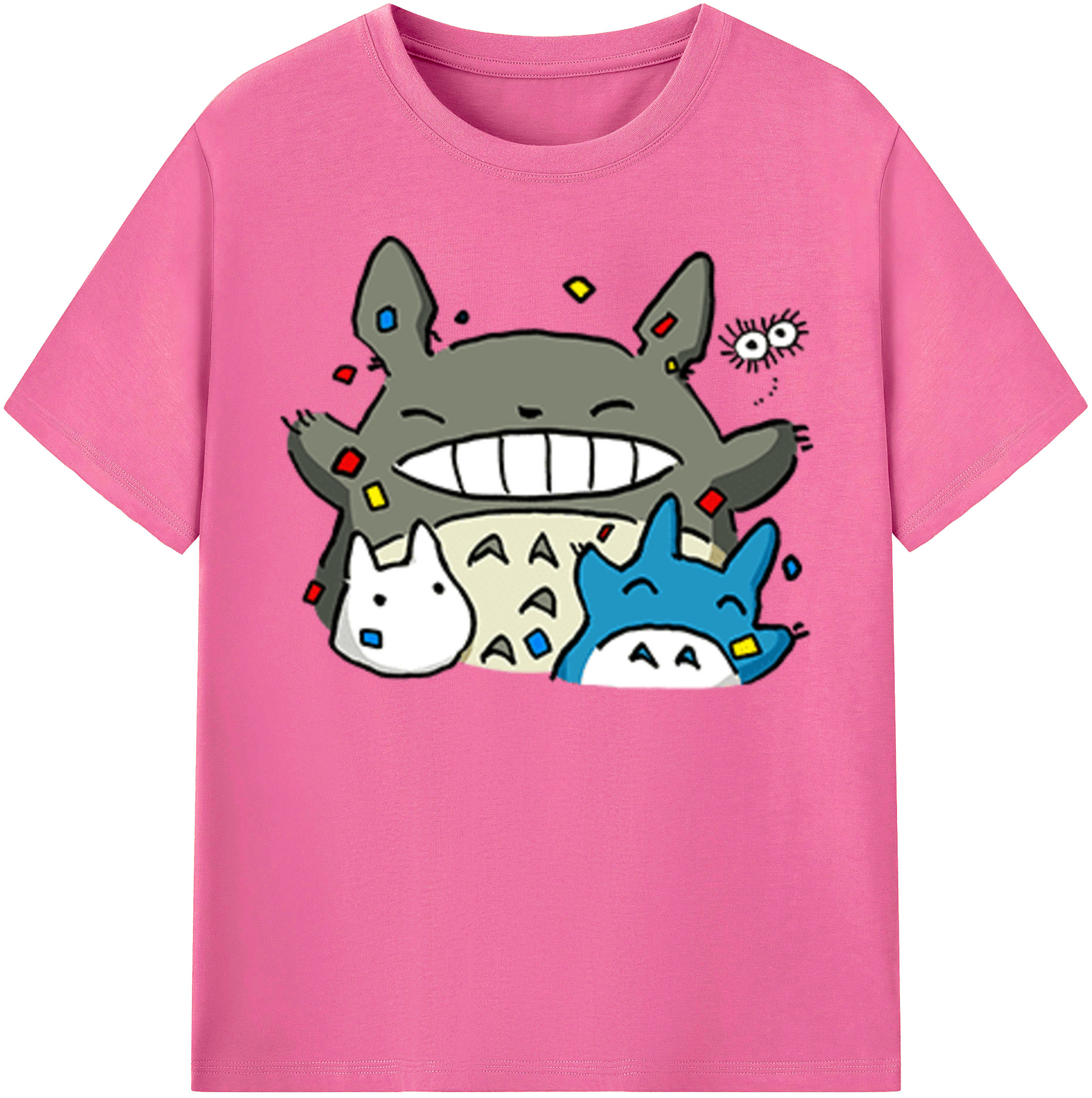 （画像用） となりのトトロ 草壁メイ 草壁サツキ My Neighbor Totoro Satsuki Kusakabe Mei Kusakabe レディースカジュアルプリントTシャツ（綿100％）